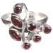 Garnet Sprig Design Ring (Size O-P)