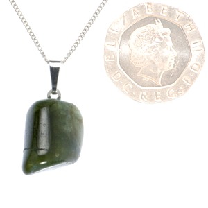 Green Tourmaline Small Tumble Pendant
