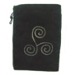 Green Velvet Pouch with a White Spiral (Large)