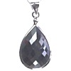 Haematite Faceted Teardrop Pendant