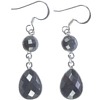 Haematite Faceted Teardrop Earrings