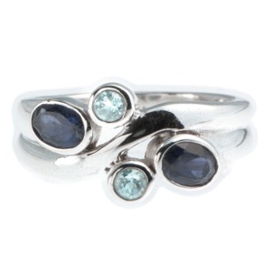 Iolite and Blue Topaz Ring (Size O-P)