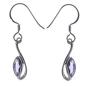 Iolite Faceted Marquis Earrings