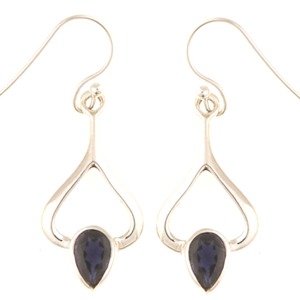 Iolite Teardrop Open Set Earings