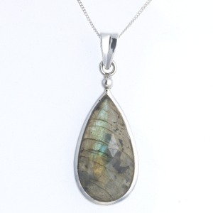 Labradorite Faceted Teardrop Pendant