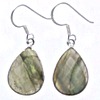 Labradorite Faceted Teardrop Earrings (Large)