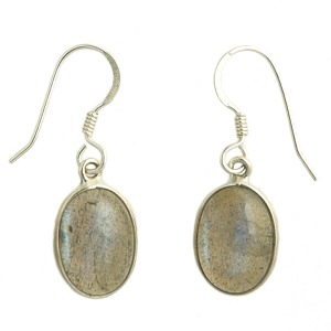 Labradorite Oval Cab Earrings