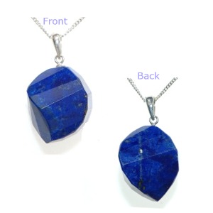 Lapis Lazuli Faceted Drop Pendant