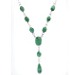 Malachite Oval and Teardrop Necklace