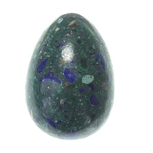 Malachite with Lapis Lazuli Egg (Small)