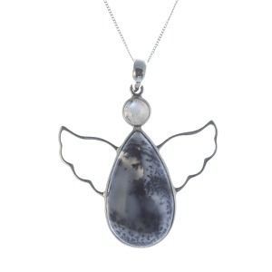 Merlinite Peace Angel Pendant A (Large)