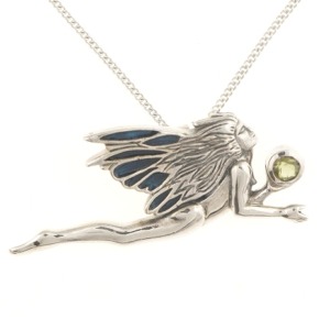 Moldavite Fairy Pendant
