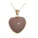 Mookaite Heart Pendant - Pale Plum