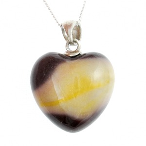 Mookaite Heart Pendant-Multi coloured