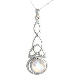 Moonstone Celtic Triple Knot Pendant