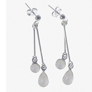 Moonstone Double Drop Earrings