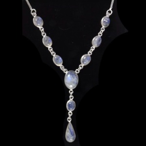 Moonstone Oval and Teardrop Pendant