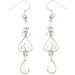 Moonstone Teardrop and Scroll Earrings