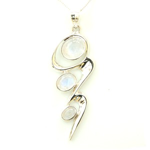 Moonstone Wave Pendant