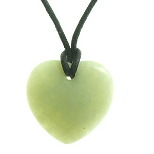New Jade Heart Thong Pendant