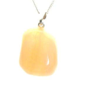 Orange Calcite Small Tumble Pendant