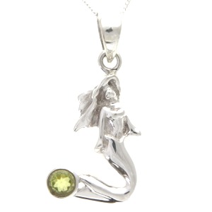Peridot Mermaid Pendant