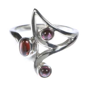 Pink Tourmaline 3 Stone Ring (Size P)