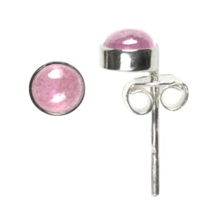Pink Tourmaline 5mm Stud Earrings