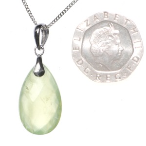 Prehnite Faceted Pendant
