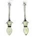 Prehnite Round and Teardrop Earrings