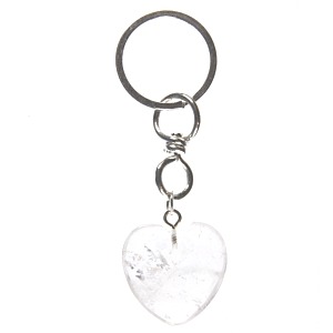 Quartz Heart Keyring