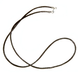 Black Rattail Satin 16 inch Necklace