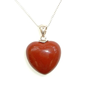 Red Jasper Heart Pendant