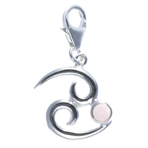 Rose Quartz Zodiac Charm - Cancer