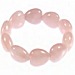 Rose Quartz Heart Bracelet 2cm