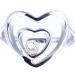 Rose Quartz Heart in a Heart Ring (Size M-N)