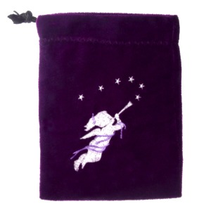 Purple Velvet Celestial Angel Bag (Large)