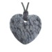 Snowflake Obsidian Heart Thong Pendant