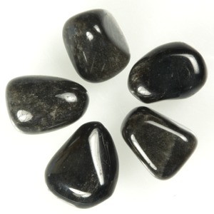 Silver Sheen Obsidian Tumble Stone (Medium)