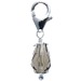 Smoky Quartz Sterling Silver Drop Charm