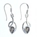 Smokey Quartz Faceted Open Leaf Earrings