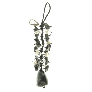 Snowflake Obsidian Dangle