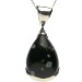 Snowflake Obsidian Teardrop Pendant