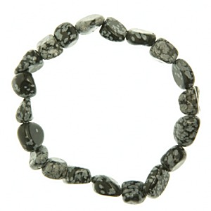 Snowflake Obsidian Nugget Bracelet