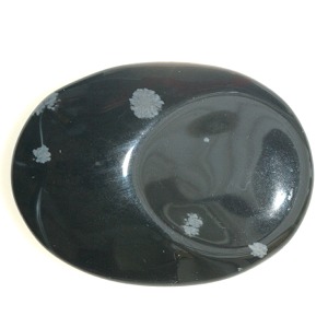 Snowflake Obsidian Thumb Stone