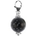 Snowflake Obsidian Sterling Silver Sphere Charm