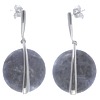 Sodalite Circle Earrings