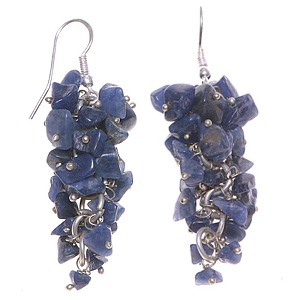 Sodalite Cluster Earrings