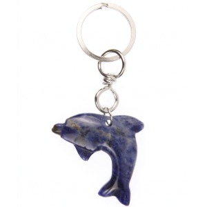 Sodalite Dolphin Keyring