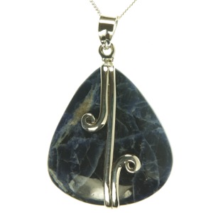 Sodalite Wrap Pendant - C